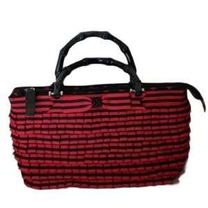 Braciano purse red and black skirted bow tie
